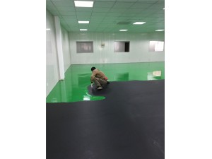 环氧防静电地坪施工现场图
